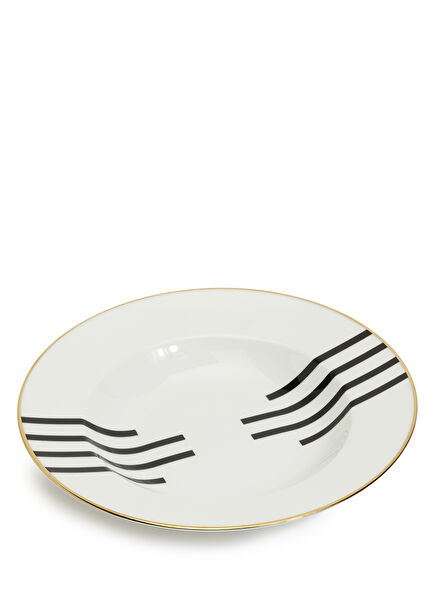 Teatro Black Gold Porcelain Plate
