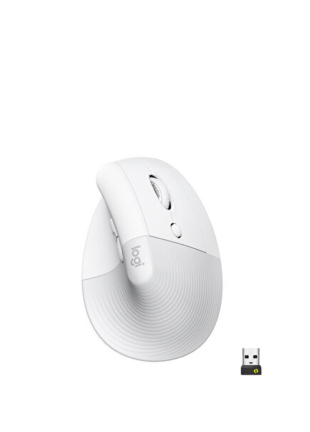 Lift White 910-006475 Quiet Wireless Ergonomic Vertical Mouse