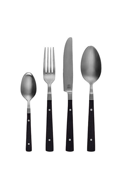 Image Pom Black Çelik 30 Parça Çatal Bıçak Kaşık Seti