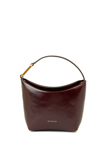 Rabat Bordo Kadın Deri El Çantası