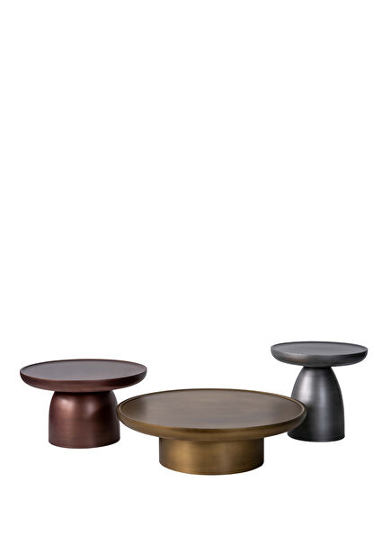 Hills Mushroom Color Ahşap 3'lü Orta Sehpa