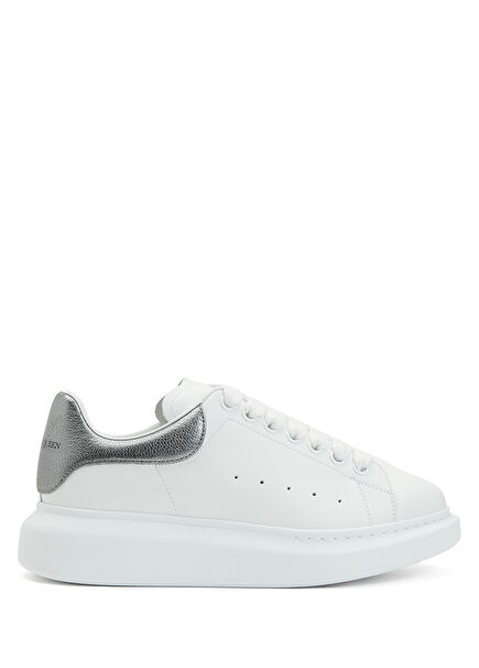 Oversize Beyaz Silver Kadın Deri Sneaker