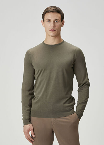 Khaki Wool Knitwear