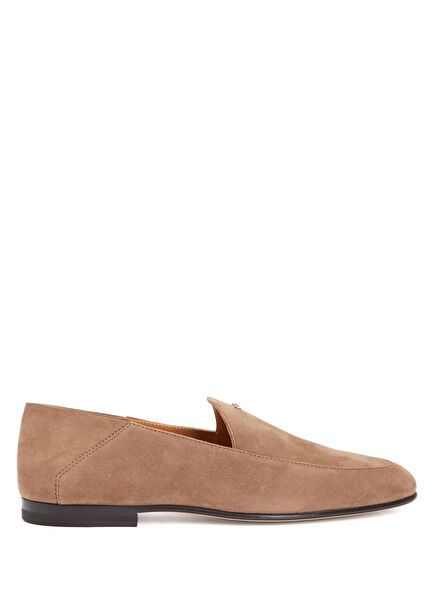 Bej Kadın Nubuk Loafer