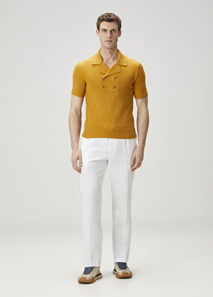 White Waist Corded Trousers