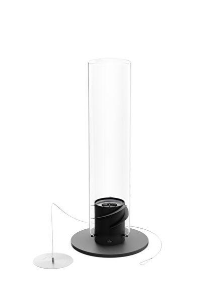 Spin 1500 Siyah Silindir Formlu Masaüstü Şömine