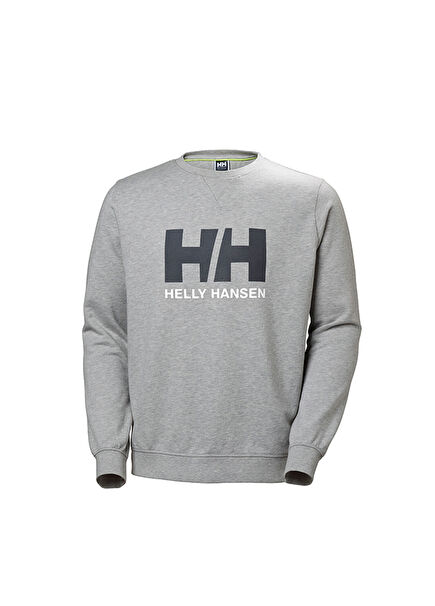 Gray Crewneck Men's Sweatshirt with Logo