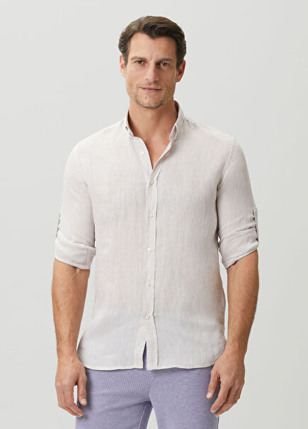 Beige Linen Shirt