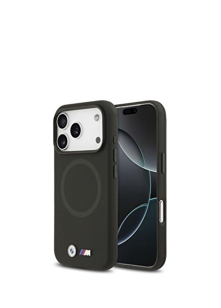 iPhone 17 Pro Max M Design Black Magsafe Compatible Phone Case with M Logo