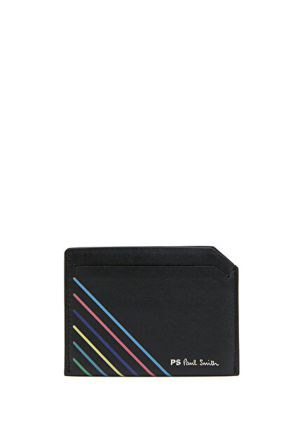 Black Mens Leather Card Holder