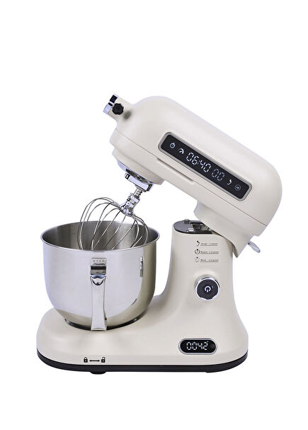 Gem Retro Dijital Göstergeli Vanilya Krem Rengi 5 L Stand Mikser