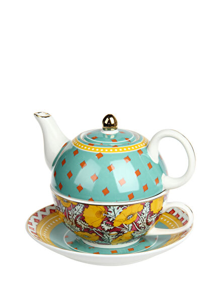 Eliana Bone Porcelain Single Teapot & Cup Set