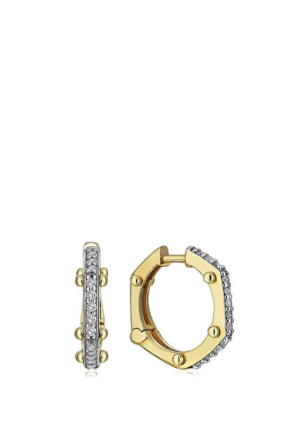 Momento Women's Gold Earrings With Diamonds