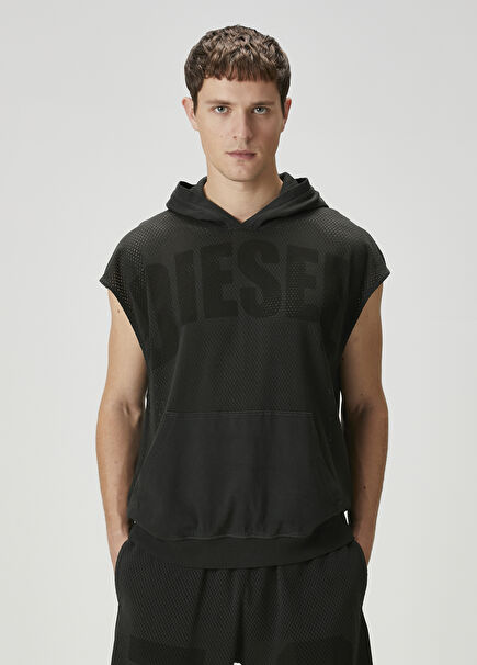 S-Boxt Black Logo Printed Sweatshirt
