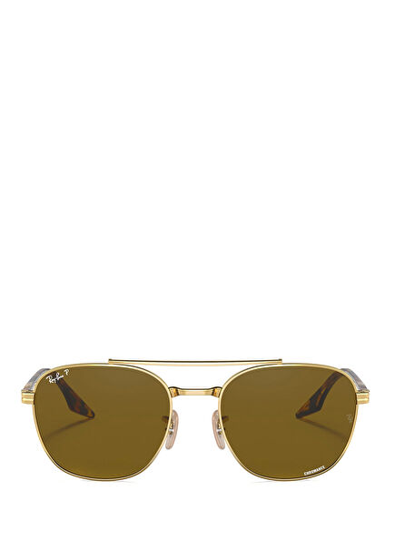 Kahverengi Köprü Detaylı Unisex Güneş Gözlüğü