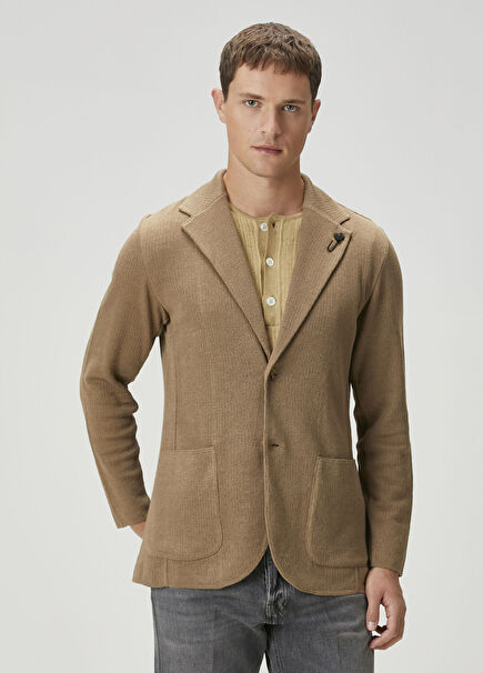 Kamel Keten Triko Ceket