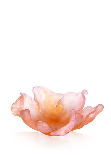Tulipe Medium Amber Crystal Decorative Bowl