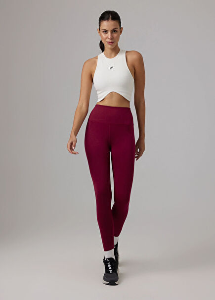 Athena Seamless Legging Bordeaux Kadın Spor Tayt