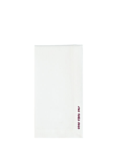 Good Vibes Only Embroidered Napkin