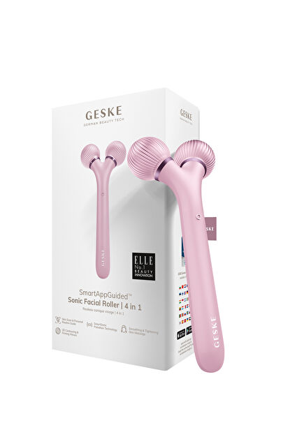 Sonic Facial Body Roller Pink Vibrating Face Shaper and Body Care Roller Device