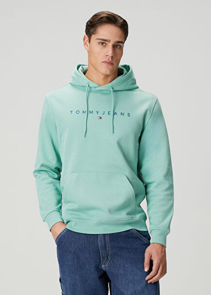 Regular Fit Yeşil Kapüşonlu Sweatshirt