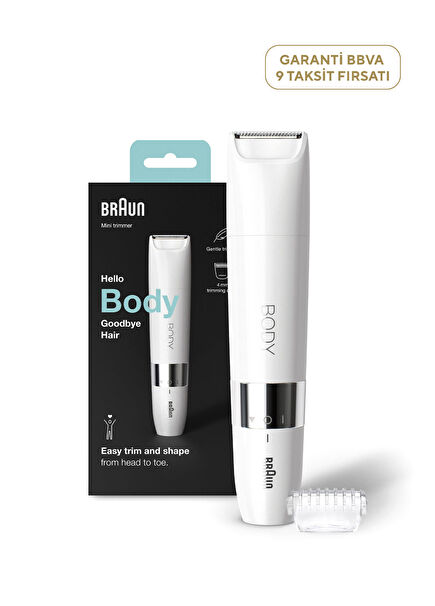 Body Mini Trimmer BS1000 Body Hair Trimmer + Trimmer Comb Battery & Cleaning Brush