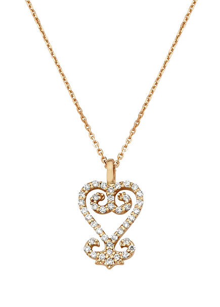 Sankofa Full Pırlanta Xsmall Kadın Altın Kolye