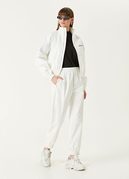 White Logo Sport Pants