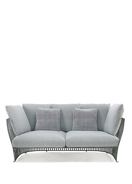 Venexia Mineral Grey Aluminum Double Sofa