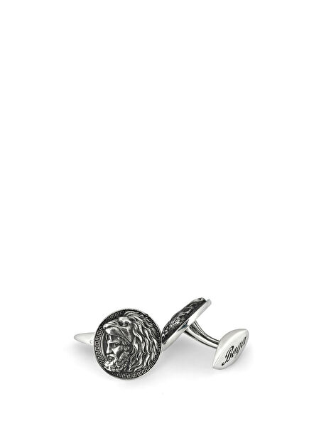 Hercules Lion Head Silver Cufflinks