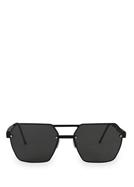 Ahsen SM Black Titanium Unisex Sunglasses