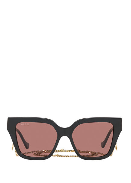 Black Chain Detailed Women's Sunglasses