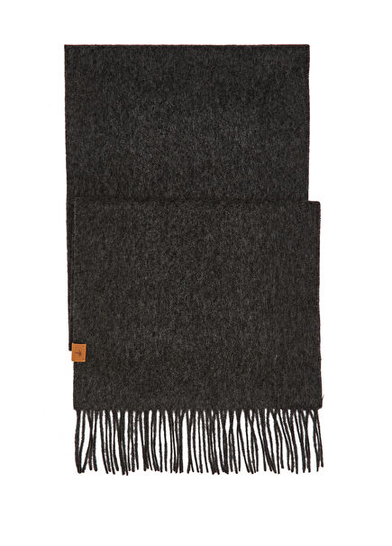 Anthracite Men's Wool Scarf