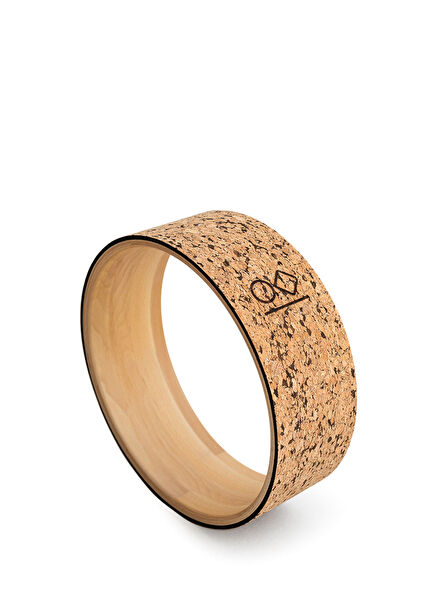 Wooden Cork Covered Yoga Wheel 41 cm
