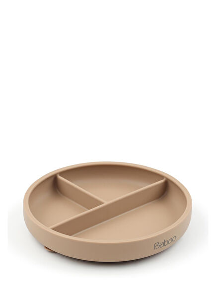 Silicone Beige Sectioned Suction Plate