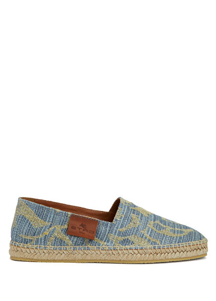Beige Paisley Patterned Men's Espadrille