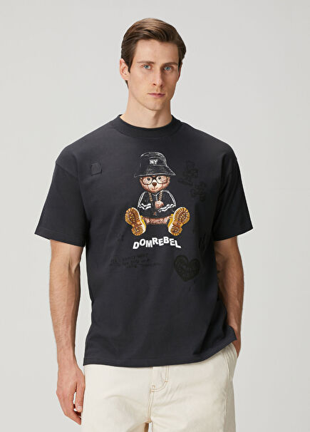 Ny Bear Sketch Black T-Shirt