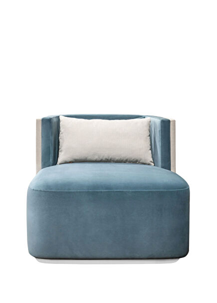 Papillonne Blue Velvet Armchair