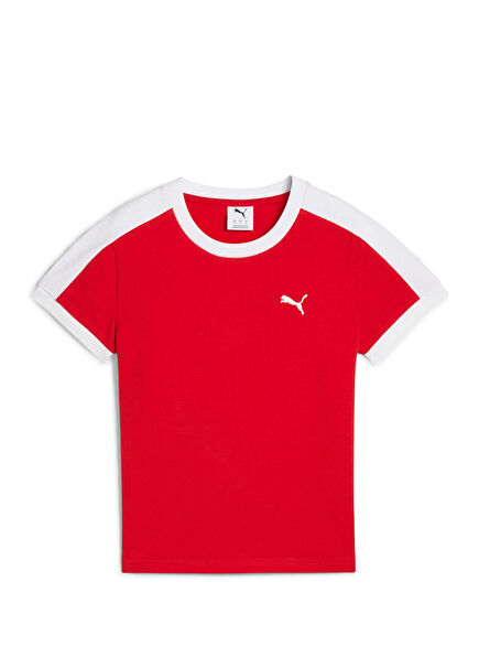T7 For All Time Red Pamuklu Kısa Kollu Kadın Spor T-shirt