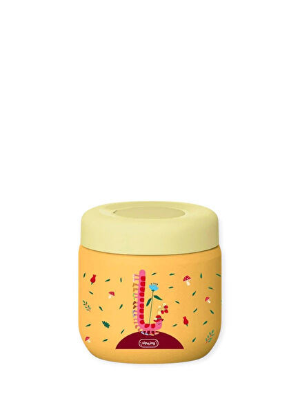 Twisty Joy Yellow Steel Kids Thermos Lunch Box