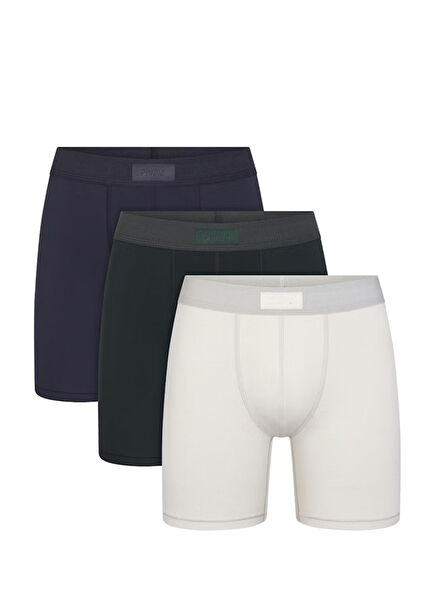 5" Cotton Çok Renkli 3lü Boxer Seti