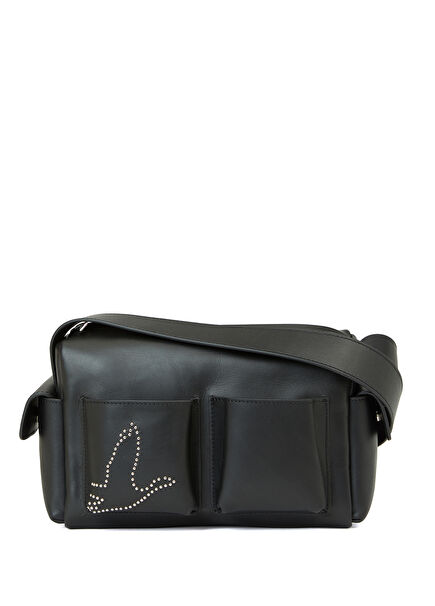 Black Women's Leather Shoulder Bag