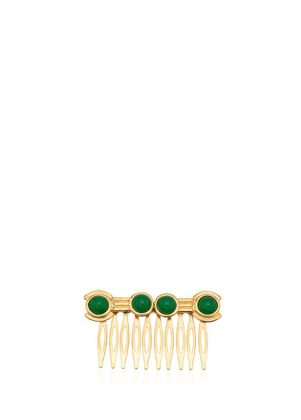 Diana Hair Comb with 24 Karat Gold and 925 Sterling Silver Plating Over Brass for Women