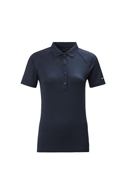 Evo Sunblock 2.0 True Navy Polo Yaka Kısa Kollu Kadın Spor T-shirt