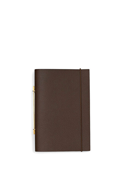 Novum Organum Grained Chocolate Small Kahverengi Deri Not Defteri 