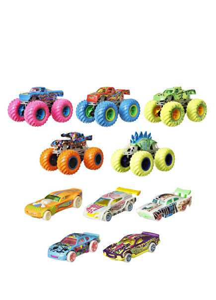 Monster Trucks Glow-in-the-Dark Vehicles Pack HCB57