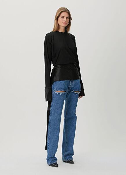New Naomi Mavi Cut Out Jean Pantolon