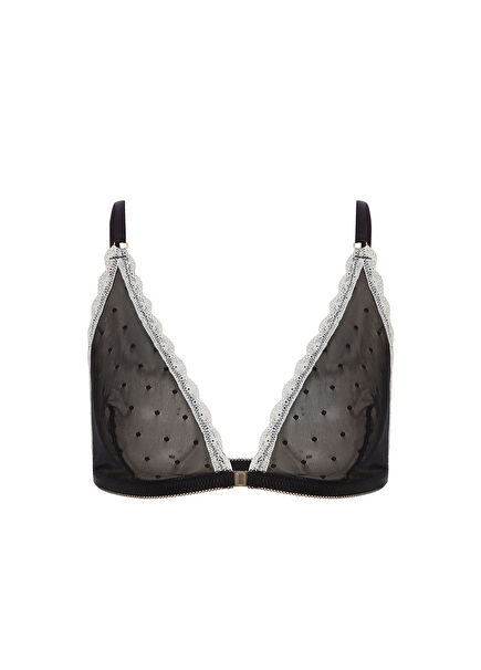 Shayla Black Polka Dot Patterned Triangle Women's Bra