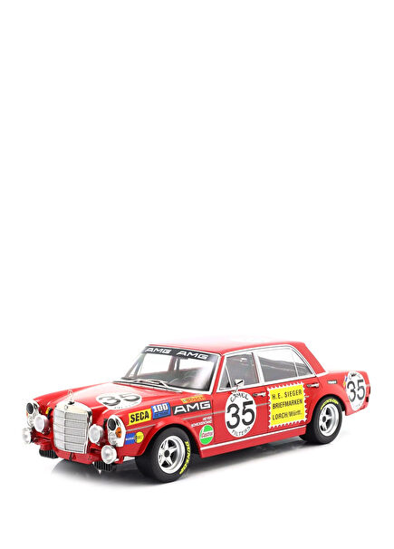 Mercedes Benz 300SEL 6.8#351971 2nd 24h SPA Francorchamps Hans Heyer 1:18 Red Model Car