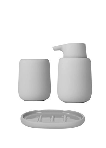 Sono Micro Chip Grey Ceramic Soap Dispenser